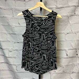 Worthington black and white tank top blouse